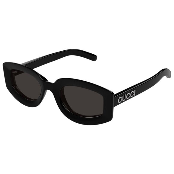 NEW GUCCI GEOMETRIC WOMEN BLACK SUNGLASSES GUCCI NEW COLLECTION - Picture 1 of 4